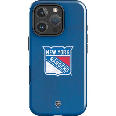 NHL New York Rangers Distressed iPhone 16 Pro Impact Case