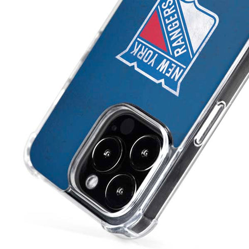 NHL New York Rangers Distressed iPhone 16 Pro MagSafe Case