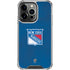 NHL New York Rangers Distressed iPhone 16 Pro Max Clear Case
