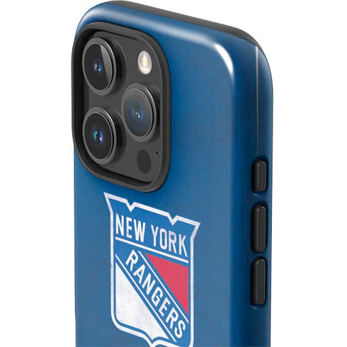 NHL New York Rangers Distressed iPhone 16 Pro Max Impact Case