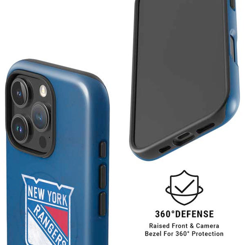 NHL New York Rangers Distressed iPhone 16 Pro Max Magsafe Impact Case