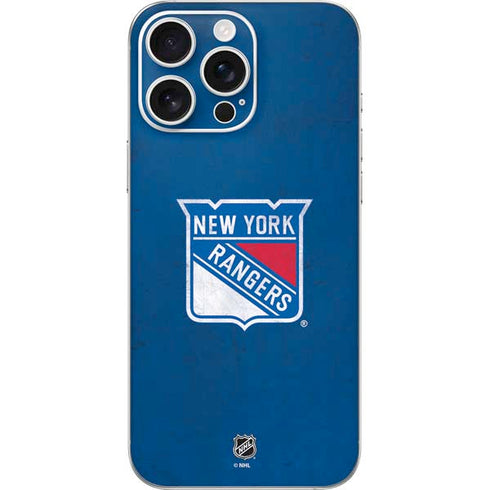 NHL New York Rangers Distressed iPhone 16 Pro Max Skin