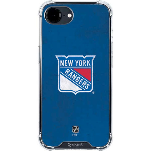 NHL New York Rangers Distressed iPhone 16e Clear Case