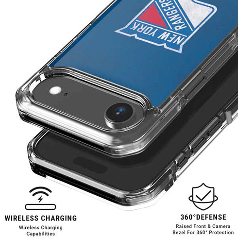 NHL New York Rangers Distressed iPhone 17 Air Clear Case
