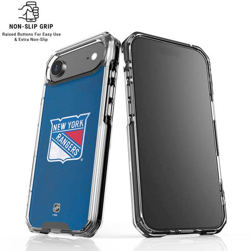 NHL New York Rangers Distressed iPhone 17 Air Clear Case
