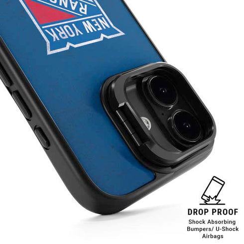 NHL New York Rangers Distressed iPhone 17 Kickstand Case