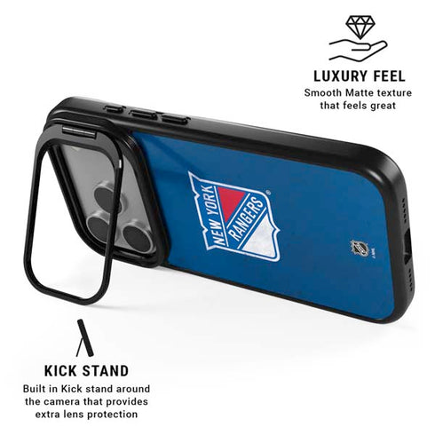 NHL New York Rangers Distressed iPhone 17 Pro Kickstand Case