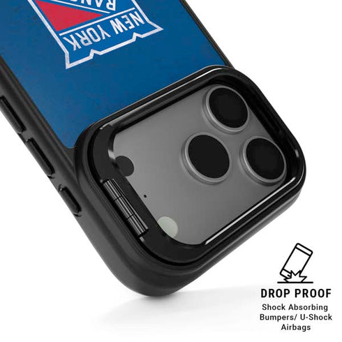 NHL New York Rangers Distressed iPhone 17 Pro Kickstand Case