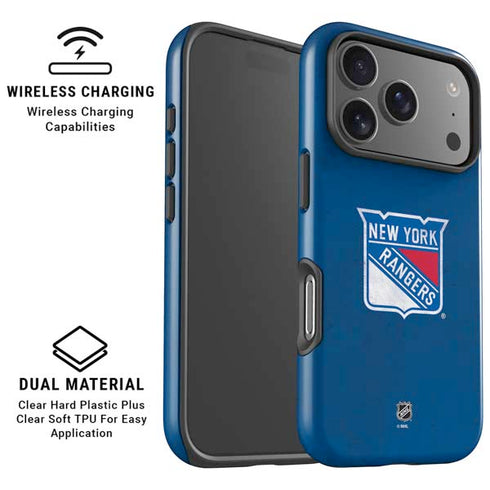 NHL New York Rangers Distressed iPhone 17 Pro Magsafe Impact Case