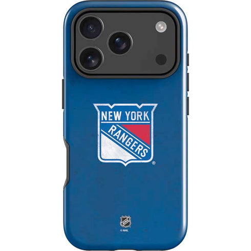 NHL New York Rangers Distressed iPhone 17 Pro Max Impact Case