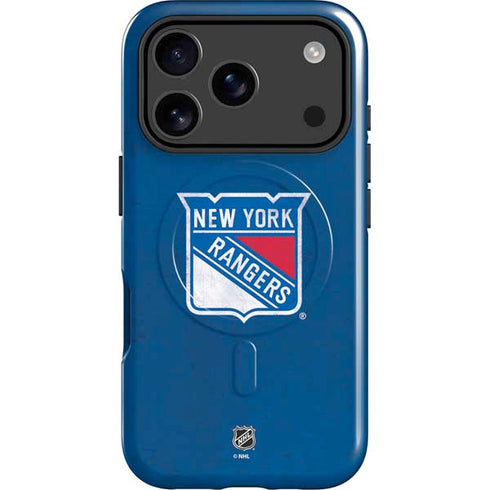 NHL New York Rangers Distressed iPhone 17 Pro Max Magsafe Impact Case