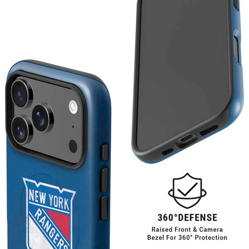 NHL New York Rangers Distressed iPhone 17 Pro Max Magsafe Impact Case