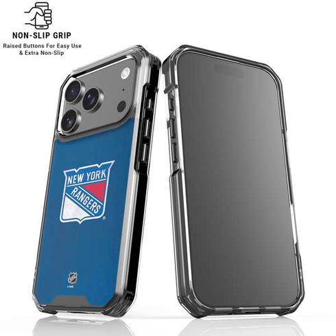 NHL New York Rangers Distressed iPhone 18 Pro Clear Case