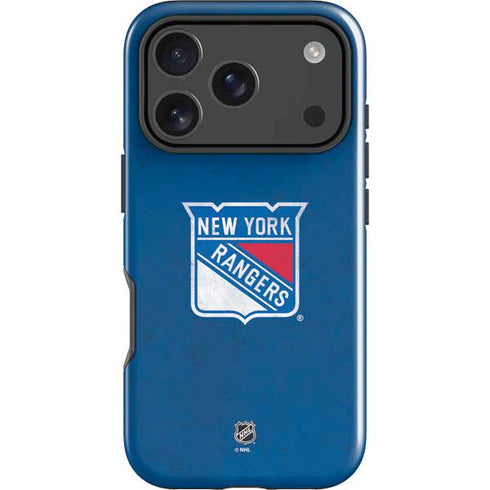 NHL New York Rangers Distressed iPhone 18 Pro Impact Case