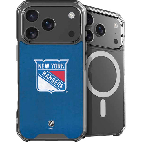 NHL New York Rangers Distressed iPhone 18 Pro Max MagSafe Case