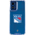 NHL New York Rangers Distressed Moto G 5G (2024) Clear Case