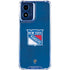 NHL New York Rangers Distressed Moto G Play 4G (2024) Clear Case