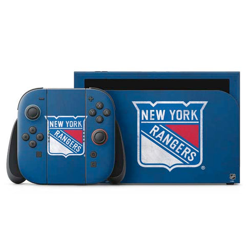 NHL New York Rangers Distressed Nintendo Skins
