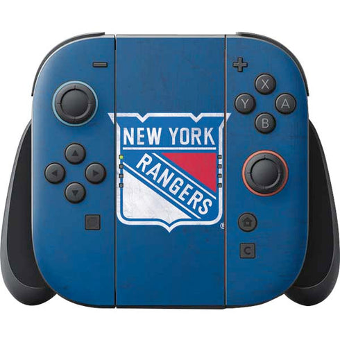 NHL New York Rangers Distressed Nintendo Skins
