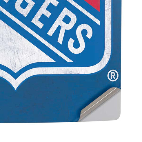 NHL New York Rangers Distressed PS5 Pro Disk Console Skin