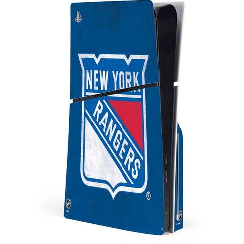 NHL New York Rangers Distressed PlayStation PS5 Skins