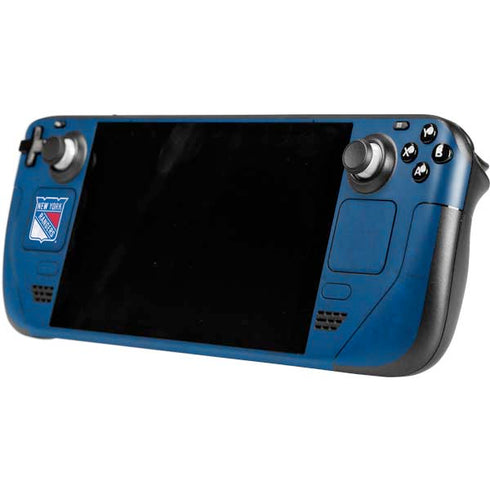NHL New York Rangers Distressed Steam Deck Handheld Gaming Computer OLED Skin