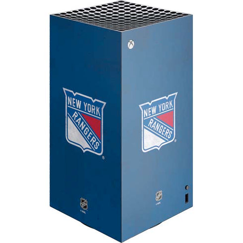 NHL New York Rangers Distressed XBox Series X Digital Edition Console Skin
