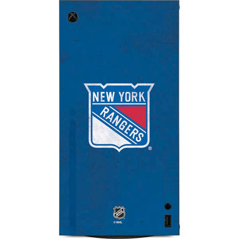 NHL New York Rangers Distressed XBox Series X Digital Edition Console Skin