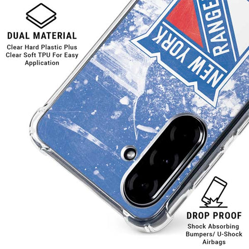 NHL New York Rangers Frozen Galaxy A36 5G Clear Case