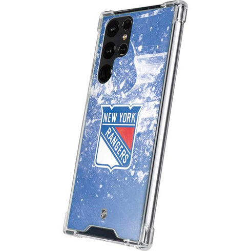 NHL New York Rangers Frozen Galaxy S23 Ultra Clear Case