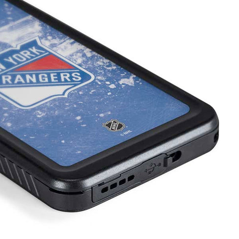 NHL New York Rangers Frozen Galaxy S24 Plus Waterproof Case