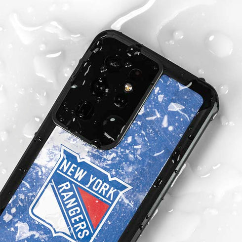 NHL New York Rangers Frozen Galaxy S24 Ultra Waterproof Case