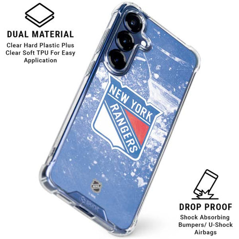 NHL New York Rangers Frozen Galaxy S25 Plus Clear Case