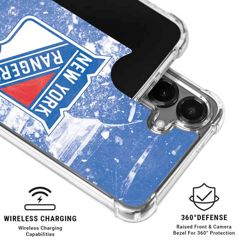 NHL New York Rangers Frozen Galaxy S26 Clear Case