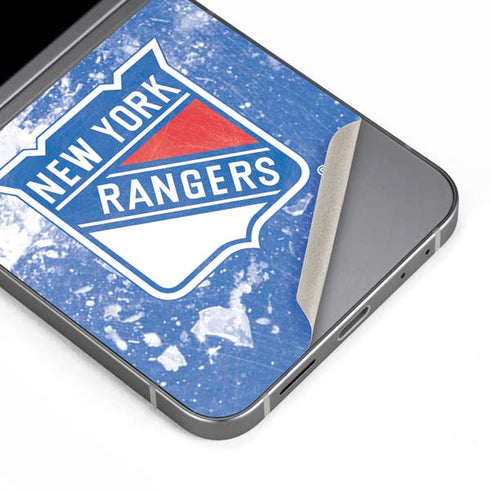 NHL New York Rangers Frozen Galaxy Z Flip6 Skin
