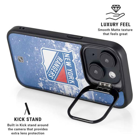 NHL New York Rangers Frozen iPhone 14 Plus Kickstand Case
