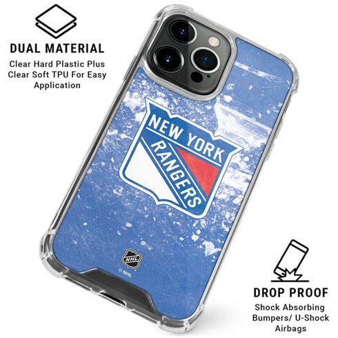 NHL New York Rangers Frozen iPhone 16 Pro Max Clear Case