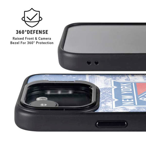 NHL New York Rangers Frozen iPhone 16e Kickstand Case