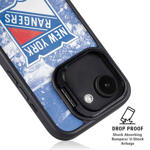 NHL New York Rangers Frozen iPhone 16e Kickstand Case