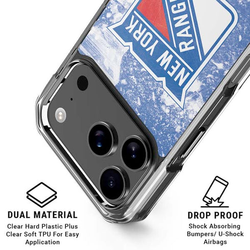 NHL New York Rangers Frozen iPhone 18 Pro Clear Case