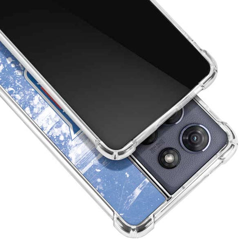 NHL New York Rangers Frozen Moto G 5G (2025) Clear Case