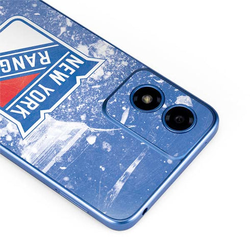 NHL New York Rangers Frozen Moto G Play 4G (2024) Skin