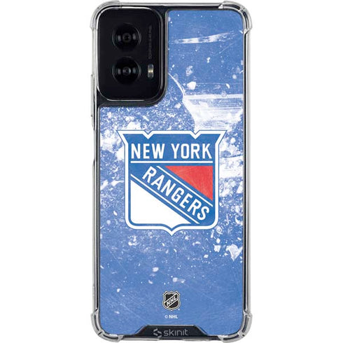 NHL New York Rangers Frozen Moto G Power 5G (2024) Clear Case