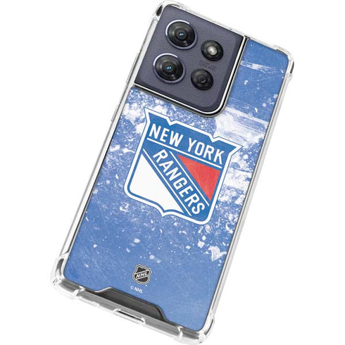 NHL New York Rangers Frozen Moto G Power 5G (2025) Clear Case