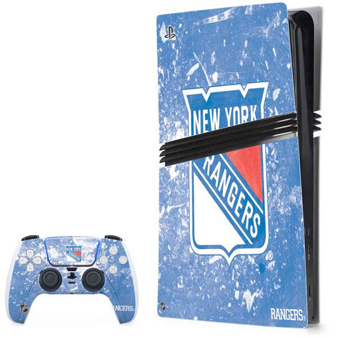 NHL New York Rangers Frozen PS5 Pro Bundle Skin