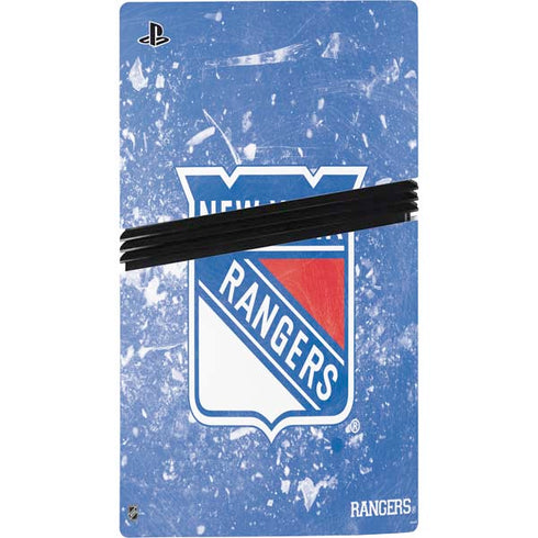 NHL New York Rangers Frozen PS5 Pro Disk Console Skin
