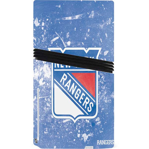 NHL New York Rangers Frozen PS5 Pro Disk Console Skin