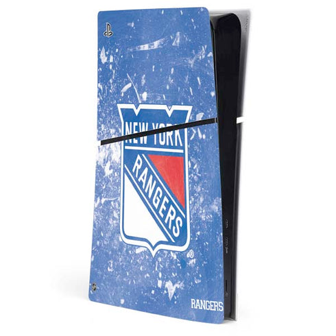 NHL New York Rangers Frozen PS5 Slim Digital Edition Console Skin