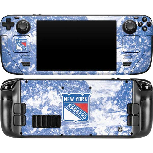 NHL New York Rangers Frozen Steam Deck Handheld Gaming Computer OLED Skin
