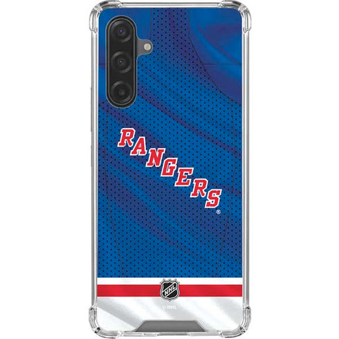 NHL New York Rangers Home Jersey Galaxy A17 Clear Case